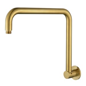 Modern High Rise Shower Arm - Brushed Brass