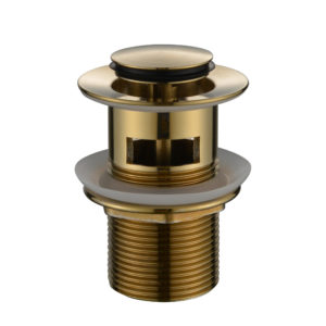 Modern Pop-Up Waste With Overflow - Brushed Brass