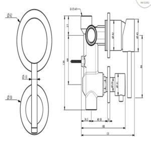 ABI ELYSIAN SHOWER DIVERTER – BRUSHED NICKEL ( last one )