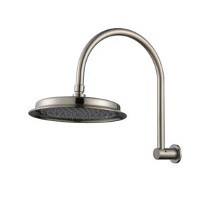 Modern Montpellier Shower Arm with Shower Head - Brushed Nickel