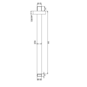 ABI NAVA SHOWER DROPPER ROUND 300MM – BRUSHED NICKEL ( last one)
