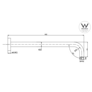 ABI PHILI – BRUSHED COPPER SHOWER ARM 400MM
