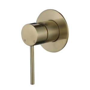 Modern Shower Mixer - Brushed Brass