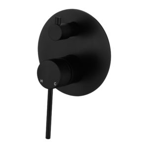 Modern Shower Diverter - Matte Black