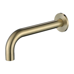 Modern Wall Spout - Brushed Brass
