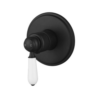 Modern Bordeaux Shower Mixer - Matte Black