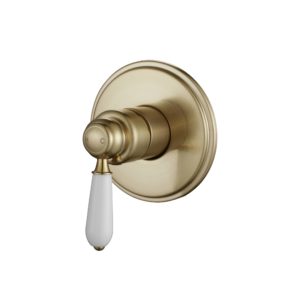 Modern Bordeaux Shower Mixer - Brushed Brass