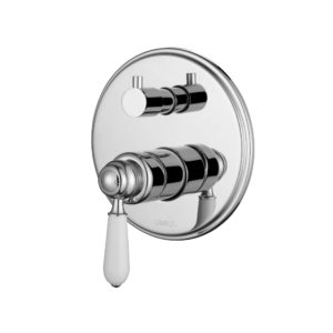 Modern Bordeaux Shower Mixer with Diverter - Chrome