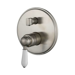 Modern Bordeaux Shower Mixer with Diverter - Brushed Nickel