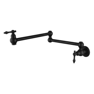 Modern Bordeaux Cold Water Kitchen Pot Filler - Matte Black