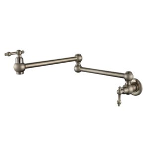 Modern Bordeaux Cold Water Kitchen Pot Filler - Brushed Nickel