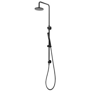 Modern Twin Shower Column Set - Matte Black