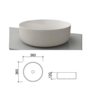 Avalon Round Matte Black Basin Dia 360