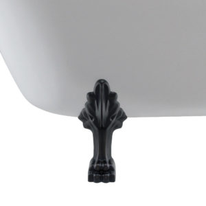 Clawfoot - Freestanding Bath Tub - Acrylic - Matte Black Feet