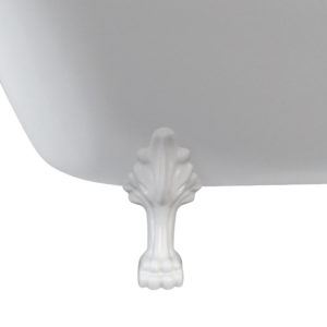 Clawfoot - Freestanding Bath Tub - Acrylic - Semi Gloss White Feet