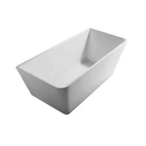 Acrylic Back to Wall Bath Tub - Square Shape - Thin Edge