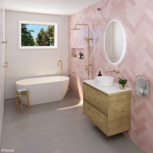 Kaya Shower Shelf - Brushed Brass