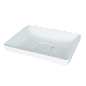 Eneo Inset Basin with free flow waste - 510 x 385mm - White