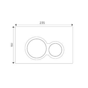 Kibo Flush Buttons - Gloss White