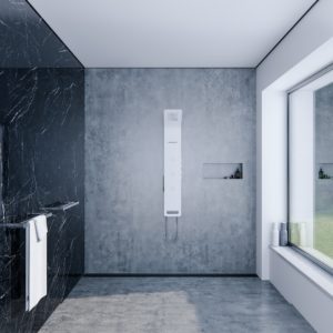 Synergii Shower Panel - Right Side Operation - White