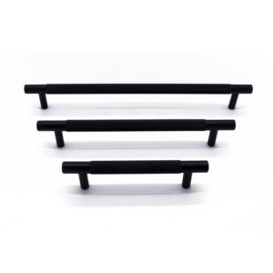 Matt Black Knurled Drawer Pull - Charmian