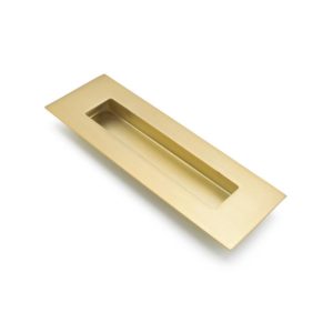 Satin Brass Sliding Door Flush Pull 150mm x 50mm