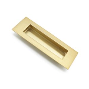 Satin Brass Sliding Door Flush Pull 120mm x 40mm