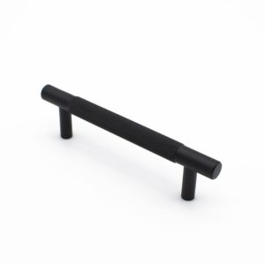 Matt Black Knurled Drawer Pull - Charmian