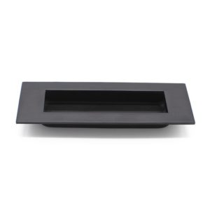 Matt Black Sliding Door Flush Pull 120mm x 40mm