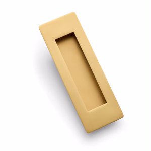 Manovella Satin Brass Sliding Door Flush Pull 120mm x 40mm