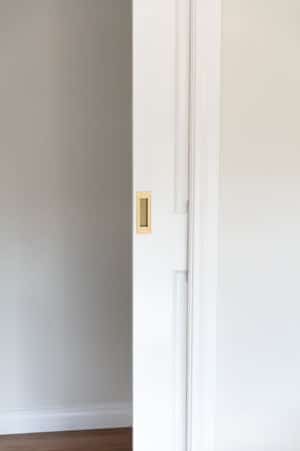 Manovella Satin Brass Sliding Door Flush Pull 150mm x 50mm - Image 9