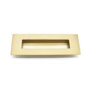 Satin Brass Sliding Door Flush Pull 150mm x 50mm