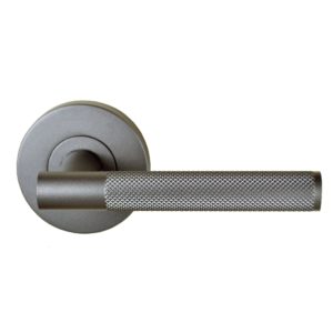 Nidus Mediterranean Knurled Handle Passage Set - Brushed Gun Metal