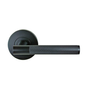 Nidus Mediterranean Knurled Handle Passage Set - Matte Black
