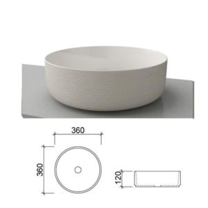 Avalon Round Gloss White Basin Dia 360