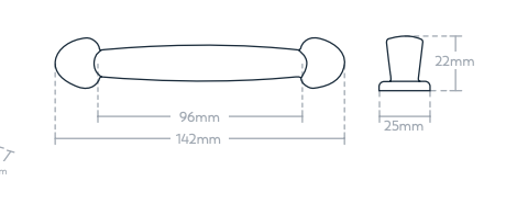 Trafalgar Bow Handle - Polished Nickel - Image 2