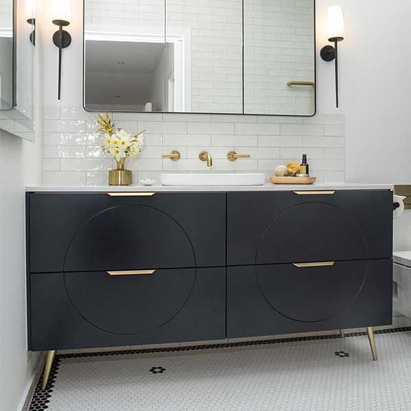 Shaynna Blaze Range Sutherland House Retro Vanity – Double Bowl - Flooring  Bathrooms Interiors
