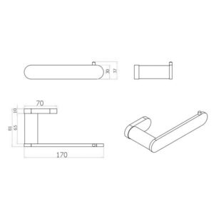 BUK Round Toilet Roll Holder - Chrome