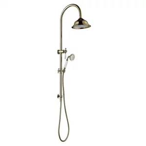 Modern Bordeaux Shower Column Set - Brushed Brass