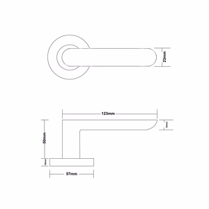 Manovella Fairhaven Privacy Door Handle - Brushed Brass - Image 4