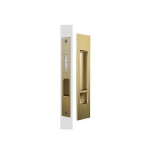 Nidus Mardeco Flush Pull Privacy Set - Satin Brass
