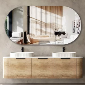 Otti Bondi Curved Vanity - Natural Oak