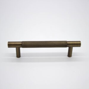Aged Brass Knurled Drawer Pull - Charmian