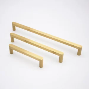 Brushed Brass Straight Profile Cabinet Pull - Clio