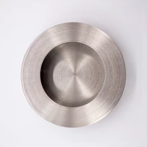 Manovella brushed nickel Sliding Door Round Flush Pull 65mm