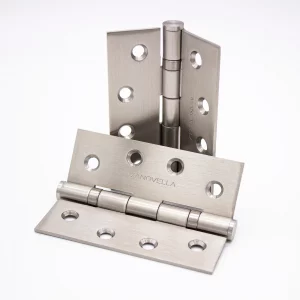 Brushed Nickel Ball Bearing Hinge (Pair) 100mm x 75mm