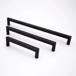 Matt Black Straight Profile Cabinet Pull - Clio