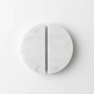 Lo & Co Arc Marble Handle - Carrara Marble
