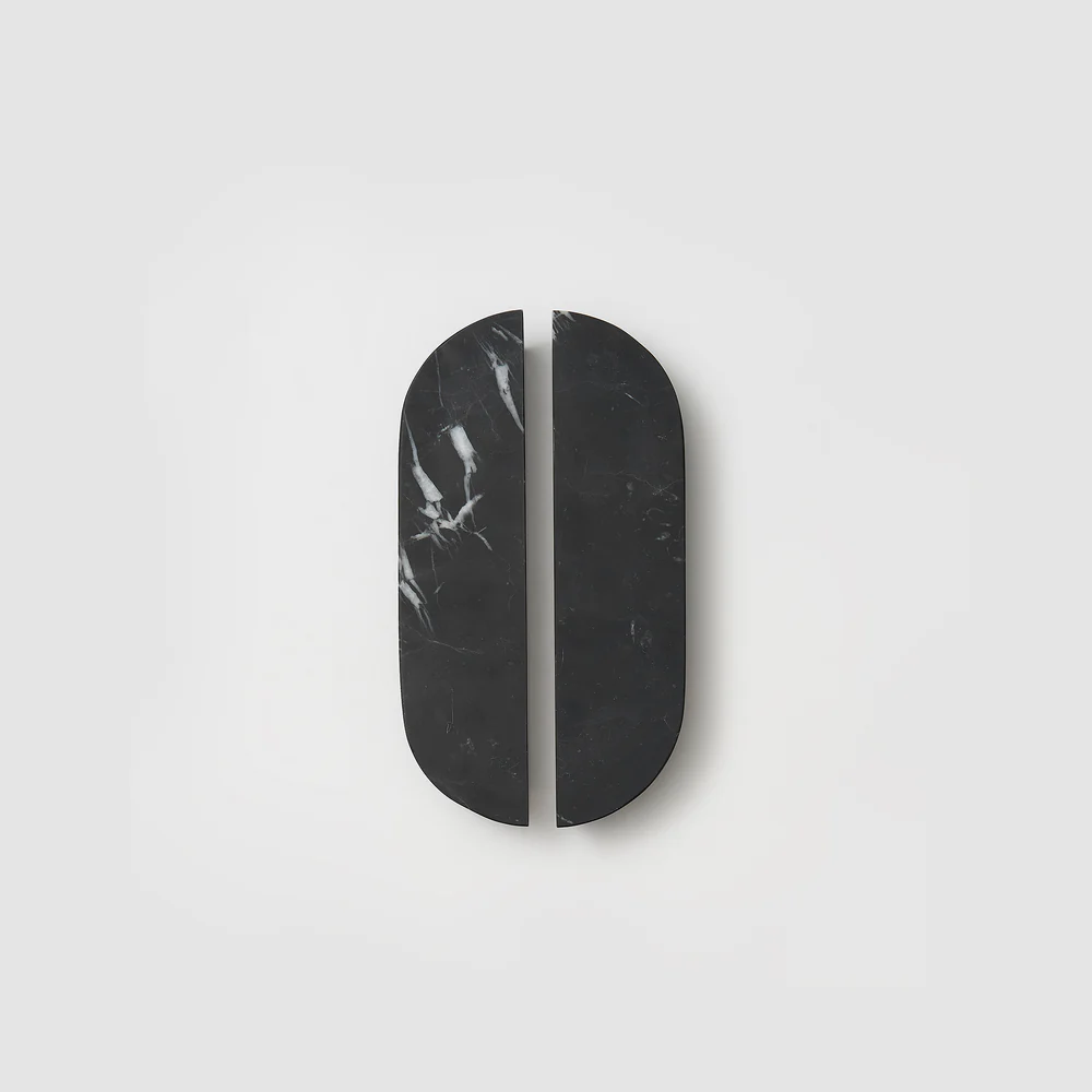 Lo & Co Dot Marble Handle Small - Black Marble