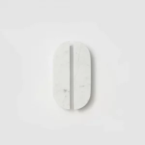 Lo & Co Dot Marble Handle Small - Carrara Marble